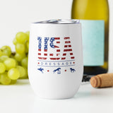 USA Dressage Wine Tumbler