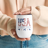 USA Jumping Wine Tumbler