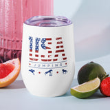 USA Jumping Wine Tumbler