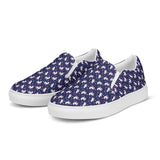 Navy Unicorn Print Canvas Slip-on Shoes (Women's)