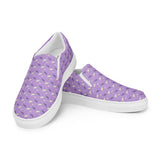 Purple Unicorn Print Canvas Slip-on Shoes (Women's)
