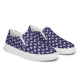 Navy Unicorn Print Canvas Slip-on Shoes (Women's)