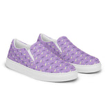 Purple Unicorn Print Canvas Slip-on Shoes (Women's)