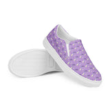 Purple Unicorn Print Canvas Slip-on Shoes (Women's)