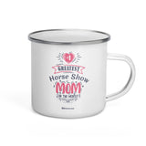 #1 Horse Show Mom Enamel Mug