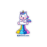 Rainbow Poo Unicorn Sticker