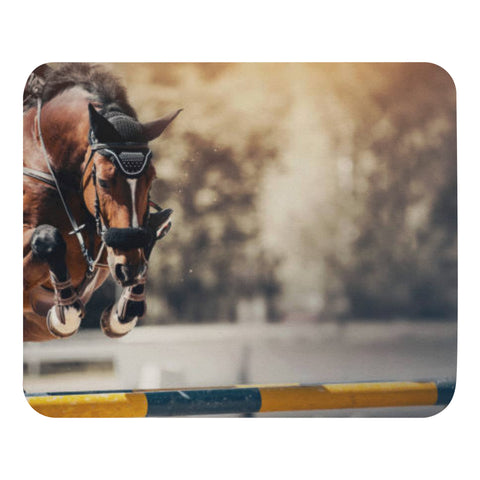 Tight Knees Jumping Horse Mouse Pad