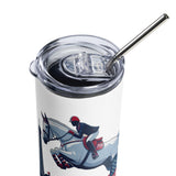 Paris Equestrian Jumping Stainless Steel Tumbler