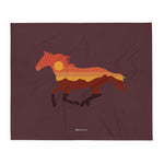Sunset Horse Throw Blanket