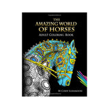 The Amazing World of Horses Adult Coloring Book