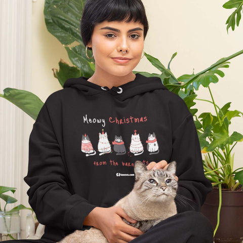 Meowy Christmas from the Barn Cats Unisex Hoodie