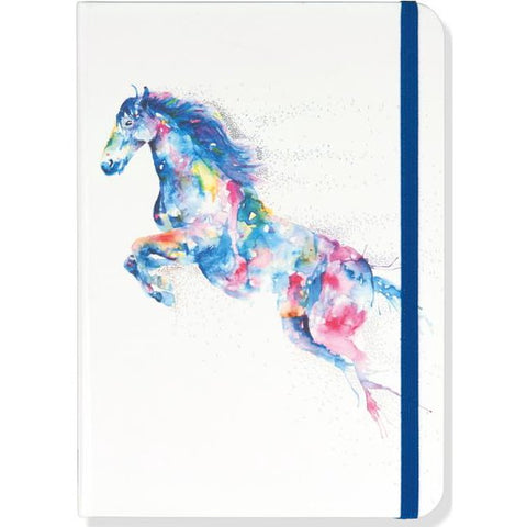 Watercolor Jumping Horse Journal Notebook Diary
