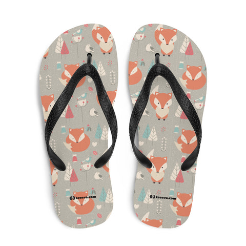 Fox Pattern Flip-Flops